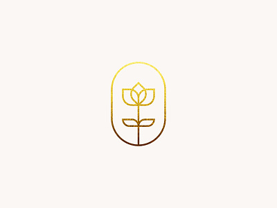 Lotus mark elegant flat flower gradient icon identity lotus luxury minimal texture