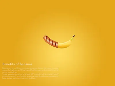 Healthy Food Campaign banana campaign fruits healthyfood hotdog hussien graphic