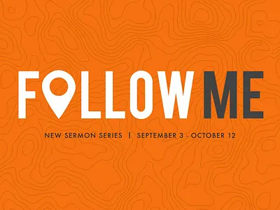 Sermon Series Art art bold church concept icon lines location map orange series sermon symbol title topo topographic typography