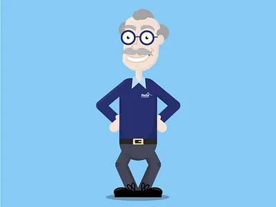 Canopy Man character illustration old man vector