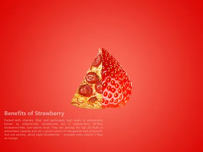 Healthy Food Campaign campaign fruits healthyfood hussien graphic pizza strawberry