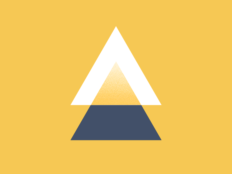 Triangle animation cj gradient icon illustration logo loop motion transition triangle yellow