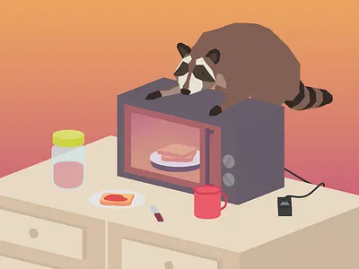 Raccoon Burglar 3d animal blender illustration low poly lowpoly minimalist raccoon raccoons