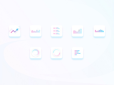 Charting Icons blue chart icons charting minimal minimal white icons trading violet white icons