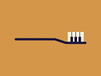 Music on my teeth illustration minimalist music piano teeth texture tooth toothbrush