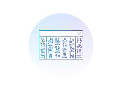 Empty states illustrations app branishtova data egyptian empty state gradient hieroglyphs illustration info information old olga branishtova outdated outline placeholder screen software time ui window