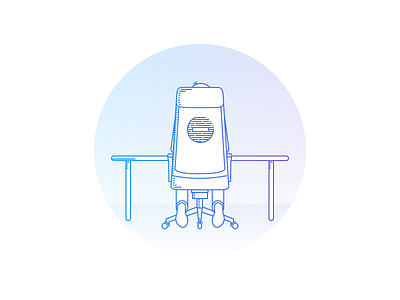 Empty states illustrations branishtova busy chair desk developer empty state gradient illustration outline placeholder proccess quarantine stop thumbhail time time management wait work work from home