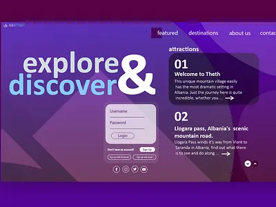 AlbAttract ui design ux design web design