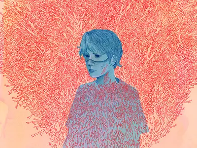 The Nightmare album art album poster art art poster book art book cover book illustration children illustration coral design digital art digital illustration editorial art editorial illustration freelance illustrator illustration illustrator japan lineart magazine illustration