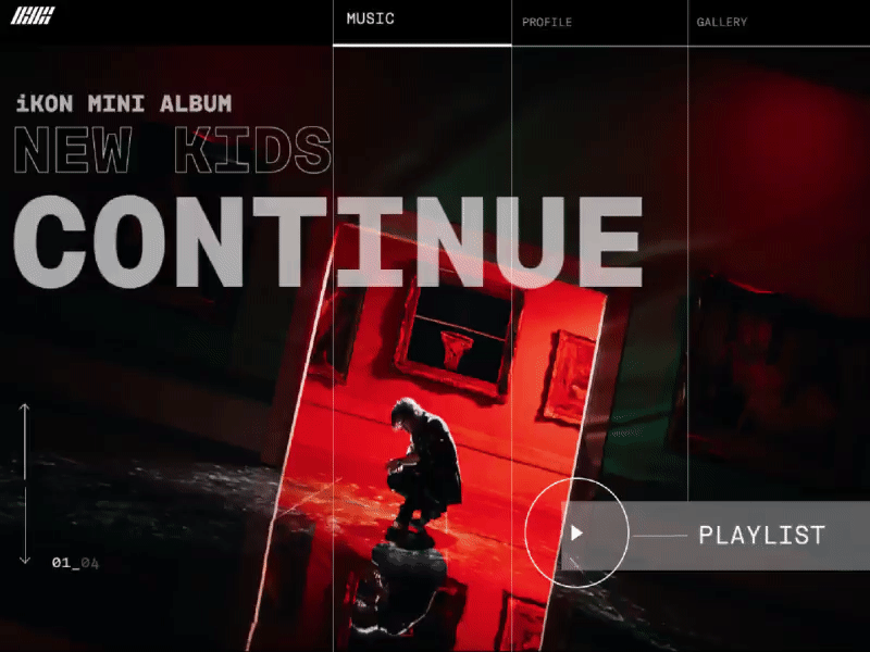 iKON NEW KIDS design interaction motion ui ux website