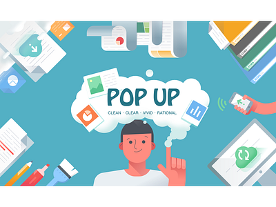 Popup2 character dialog file graphic illustration ui