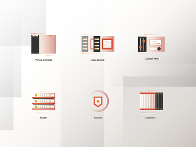 virtualization Icons container control control panel data icon machine network security virtual