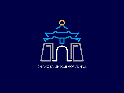 Chiang Kai-shek Memorial Hall branding design icon illustration logo vector