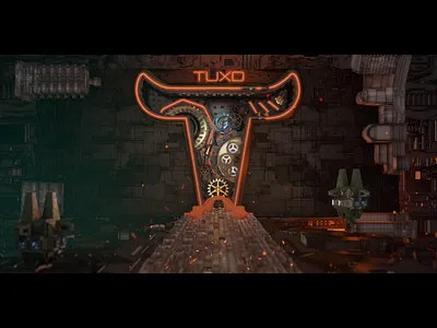 TUXD ae c4d gears steampunk