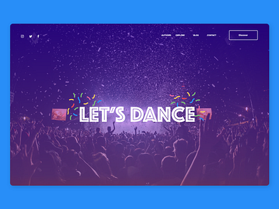 Let's DANCE adobexd dailyui fun landing page ui web adobe