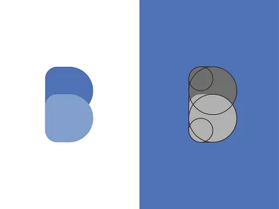B Logo branding design flat logo type typography