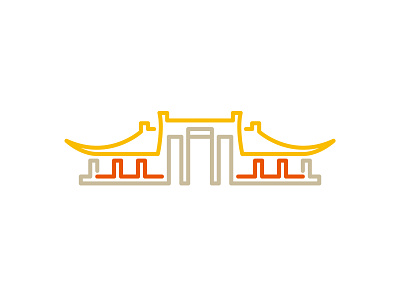 National Dr. Sun Yat-Sen Memorial Hall branding design icon illustration logo vector