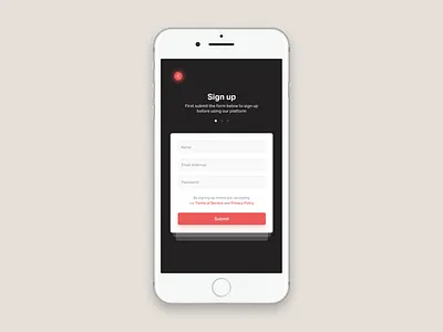 Sign up card concept design idea ui ux