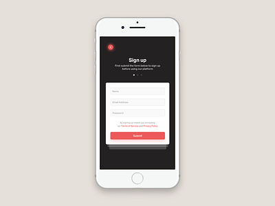 Sign up card concept design idea ui ux