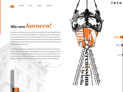 Mia cara barocco! aesthetic design lifestyle template template design typography ui ux webdesign