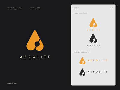 Aerolite (Logo challenge 001) daily logo challenge logo logo challenge rocket space