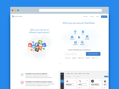 TeamWave Website app branding crm css html project management sublime teamwave typography ui ux website