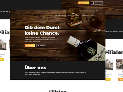 Webdesign Concept "Durst" clean concept design drinks durst getränke landing page markt ui ux web webdesign