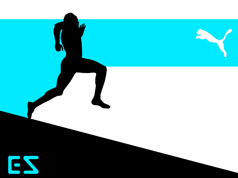 PUMA ® GIF bolt brand es logo puma running usain