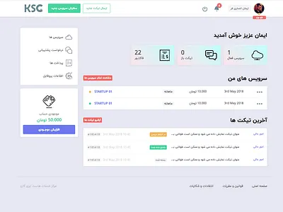 Ksc Dashboard control panel dashboard dashboard template iran ksc panel ui ux xd