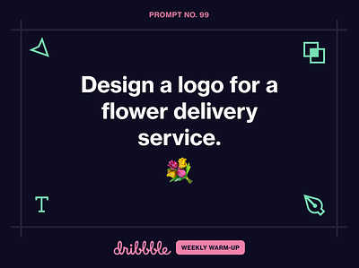 Design a logo for a flower delivery service community design dribbble dribbbleweeklywarmup prompt weekly warm-up