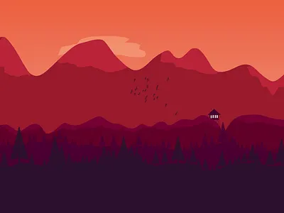 FireWatch Illustration firewatch flat illustration