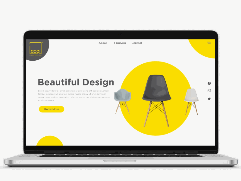 Furniture Store Website UI animation app art branding character clean design flat icon illustration illustrator lettering minimal type typography ui ux vector web website