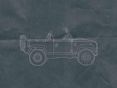 Defender Illustration car defender design grunge illustration