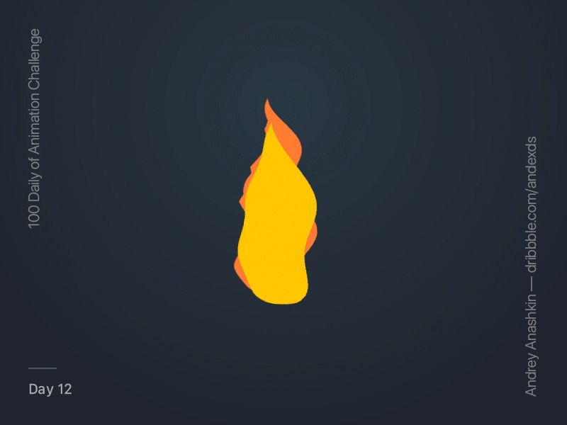 12 day of Animation Challenge after effect animation burn challenge design fire ui