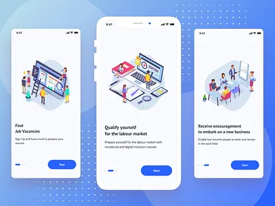 Onboarding - App app blue design design app on boarding onboarding onboarding screen onboarding ui product ui ui elements uidesign uiux ux ux design white