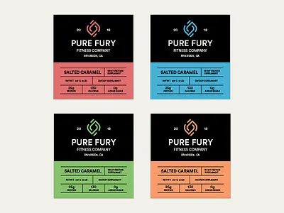 Pure Fury Product Labels brand brand identity branding exercises fitness fury logo powder product label protein protein label pure weightlifting