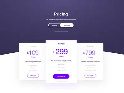 Daily UI - Pricing daily daily 100 daily ui dailyui design experience graphic pricing ui uiux user user experience ux web