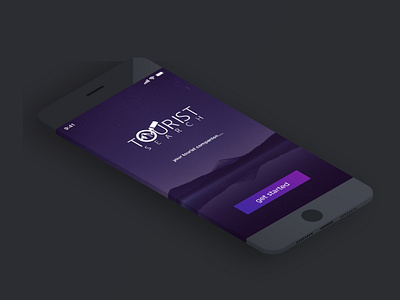 Tourist Mockup app branding creative design design draft dribbble ui