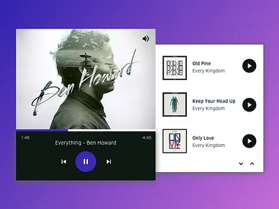 Daily UI #009 ben howard dailyui dailyui009 material design musicplayer