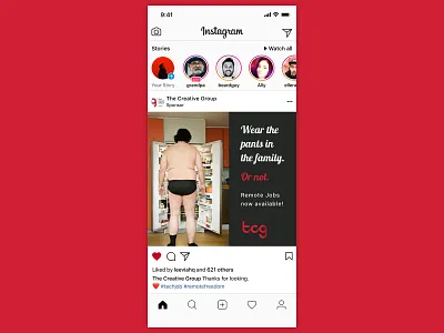Instagram Ad 2018 advertising humor remote work social campaign