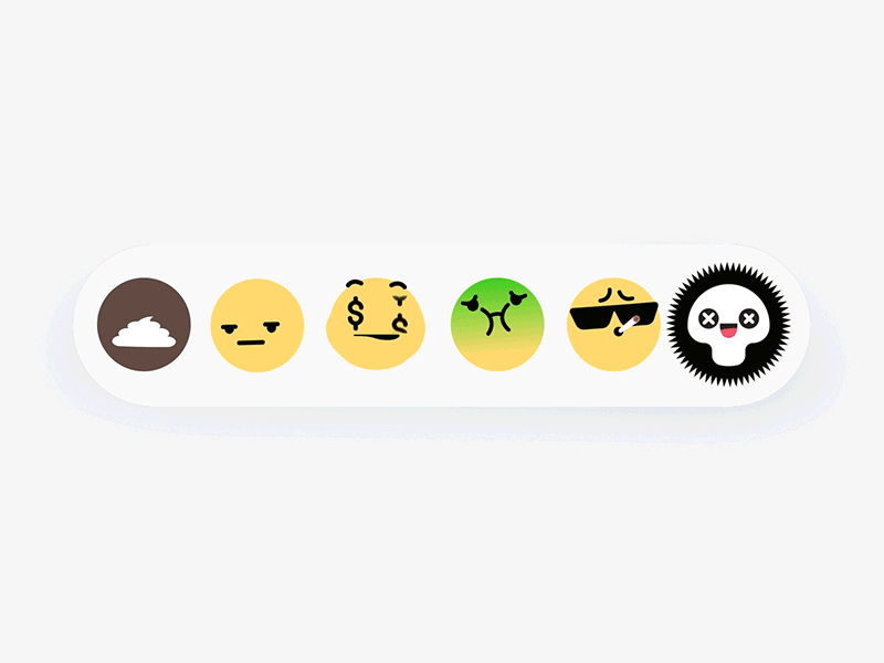 Facebook Reactions 2d animation animation emoji facebook facebook logo gif gif animation google logo animation ui