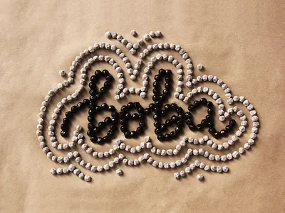 Boba 3d art boba design food handlettering lettering typography