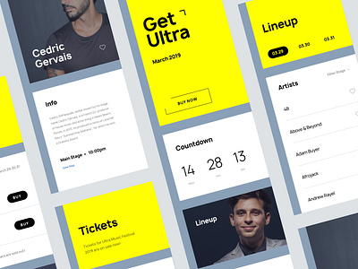 Music Fest App Concept app design festival ios mobile music music app ui ux