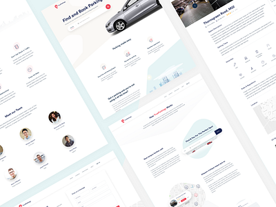 App for Parking application auto automotive clean design parking psd ui ux web white