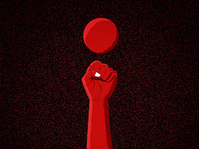 Rise up ball blood design effort graphicnirvana hand illustration red revolution rise rise up sparkle