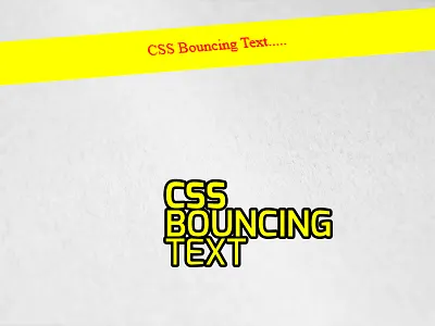 CSS Bouncing Text bouncing css html text