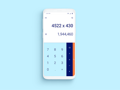 Simple Calculator App - Dailyui Challange #004 android app bright colors calculator app clean color hunt daily 100 daily 100 challenge daily ui dribbble daily ui inspiration desiginspiration galaxy s9 ingridable simple clean interface ui uidesign ux