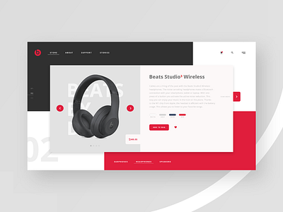 Beats by Dre headphone product page beats beats by dre design headphone layout product shop ui ux website