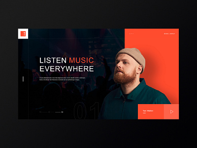 MSC | Main artists modern music ux ui web deisgn wireframe