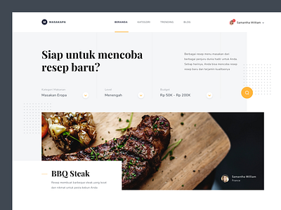 #Exploration | Recipe Web branding clean design desktop food landing page overlapping photo recipe ui web